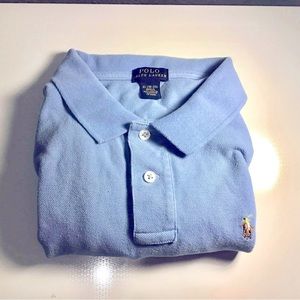 Classic Fit Light Blue Collar Cotton Men Ralph Lauren Polo Shirt Size XL Slim